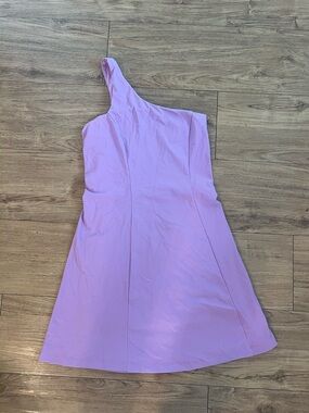 Outdoor Voices One-Shoulder Lavender Exercise Dress